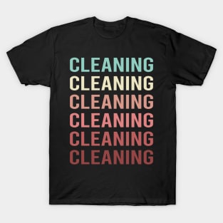 Colorful Text Cleaning T-Shirt